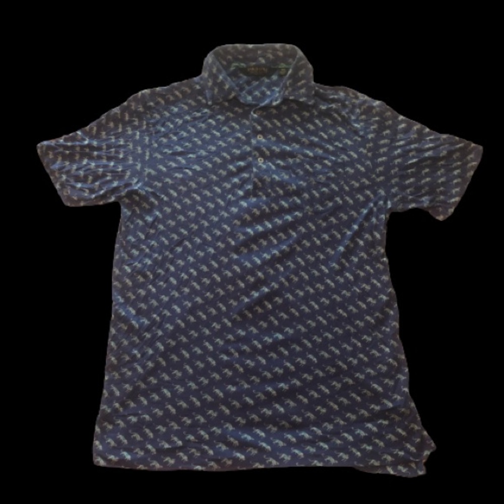 Ralph Lauren Blue Leopard Polo Shirt